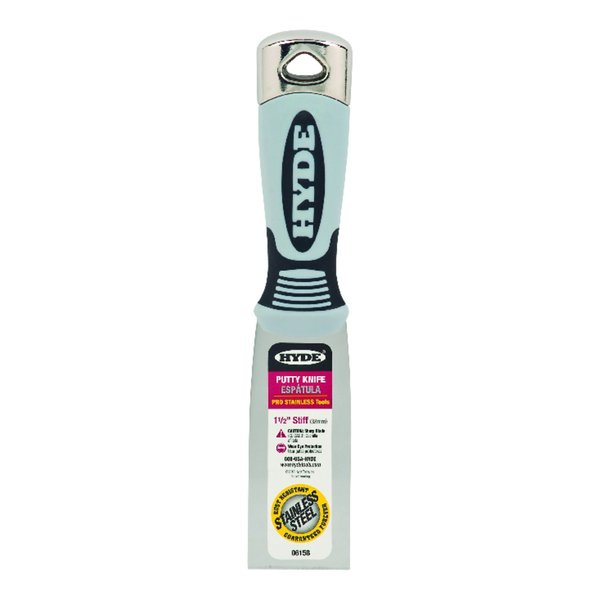 Hyde 1.5 in. W Stainless Steel Stiff Putty Knife 06158
